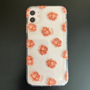 iPhone 11/XR COACH Flower Pattern Phone Case